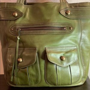 Nordstrom Green Leather Tote